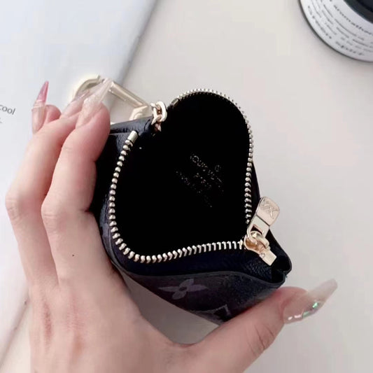 Luxury -Inspired Monogram Coin Pouch Collection with Chain Clip