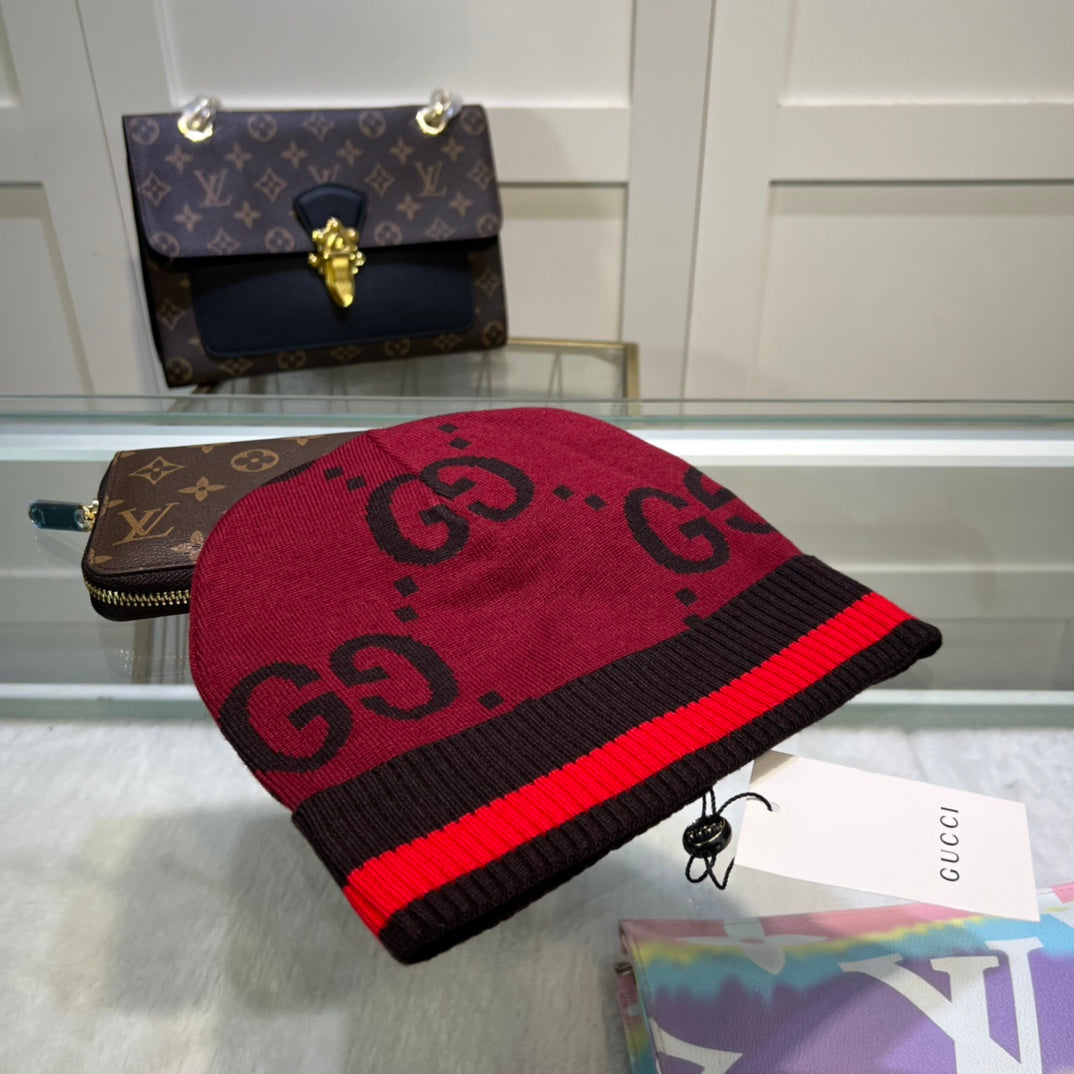 Classic GG Jacquard Wool Knit Beanie | Luxury Designer Winter Hat