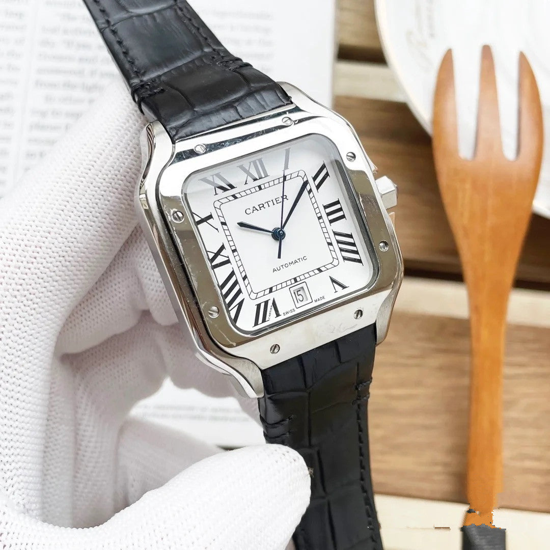 Replica Santos 904l Stainless Steel Automatic Mechanical Watch 39mm-1