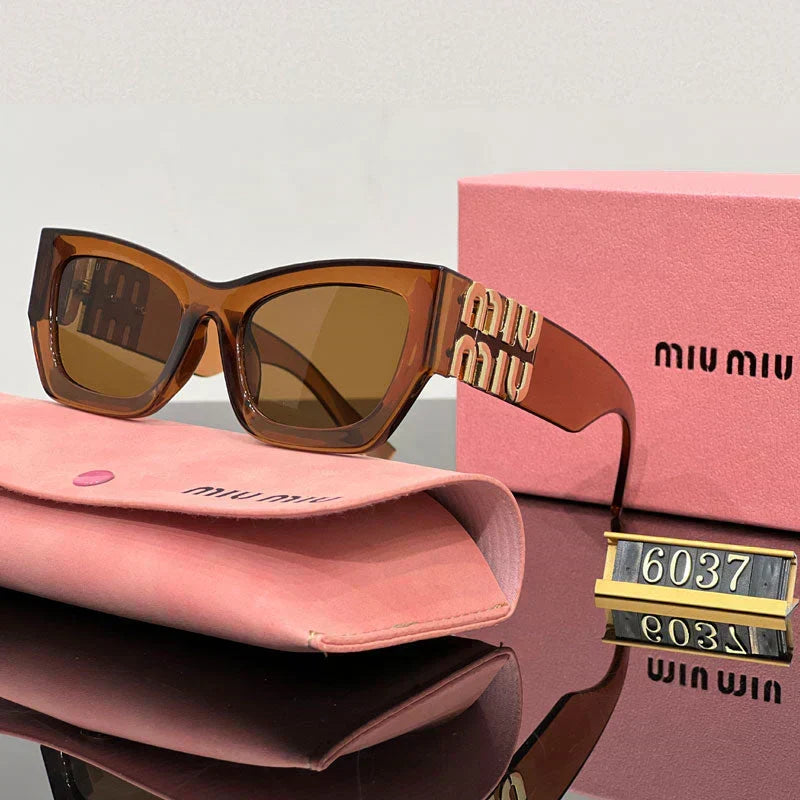 Fashion Square Cat-Eye Sunglasses 6037s-sss-12