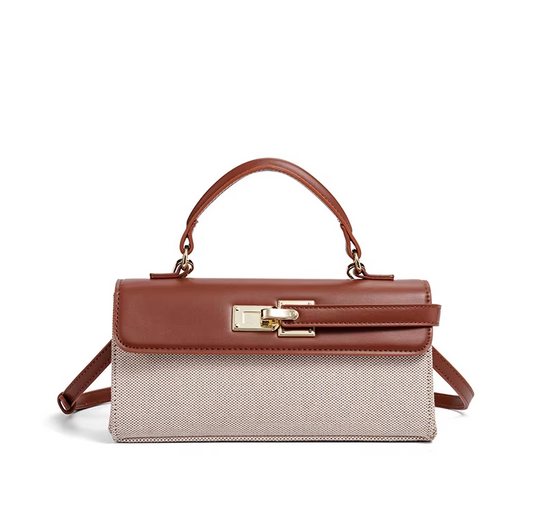 Luxury Brand Lock Design Tote Bag