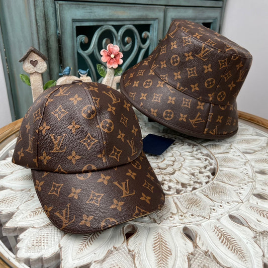 Luxury Luxury Monogram Bucket Hat & Cap Set