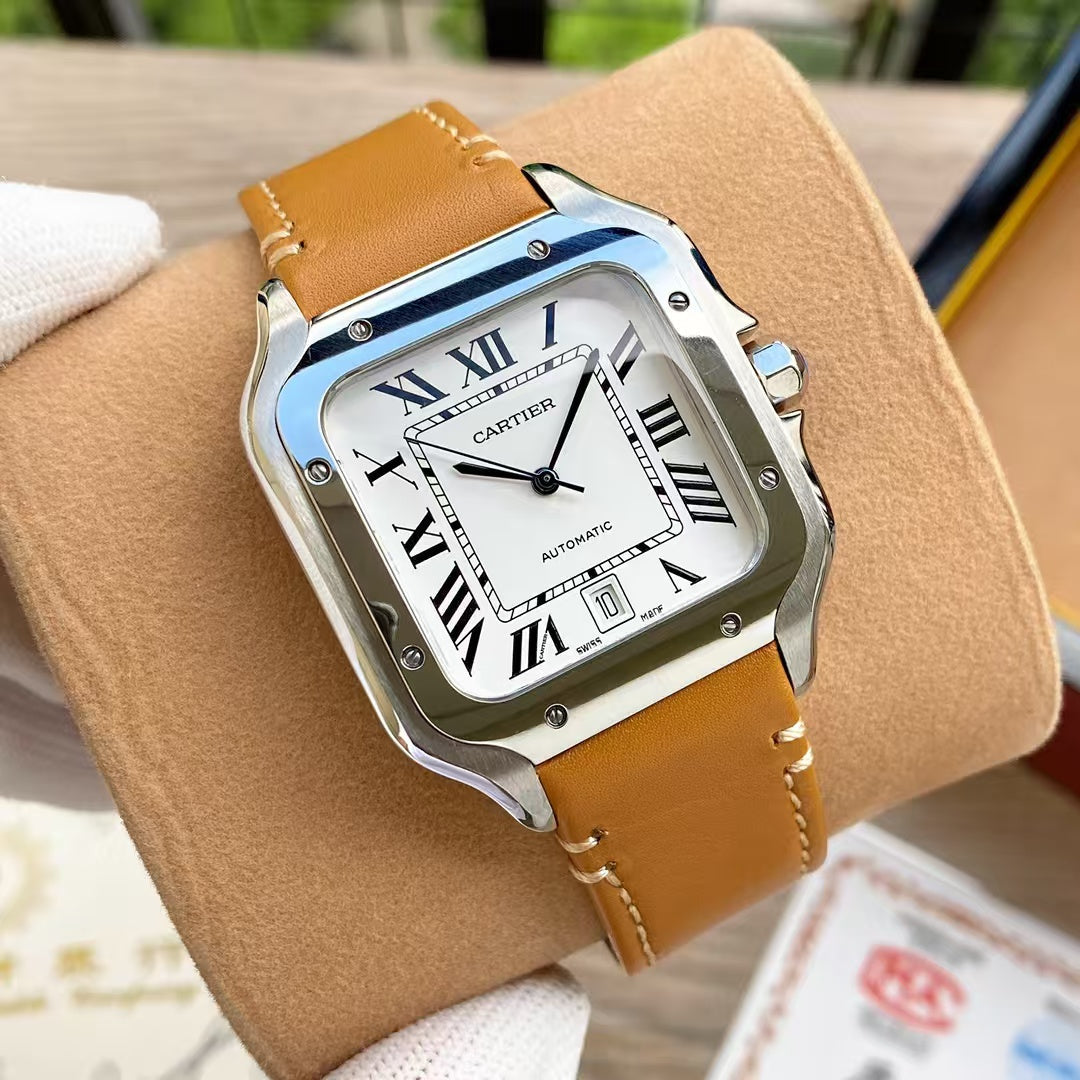 Replica Santos 904l Stainless Steel Automatic Mechanical Watch 39mm-1