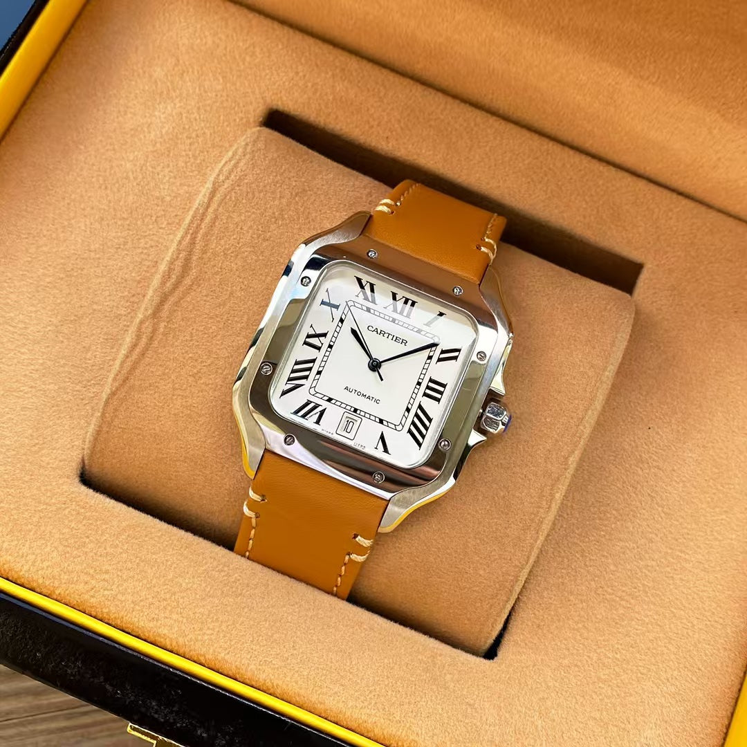 Replica Santos 904l Stainless Steel Automatic Mechanical Watch 39mm-1