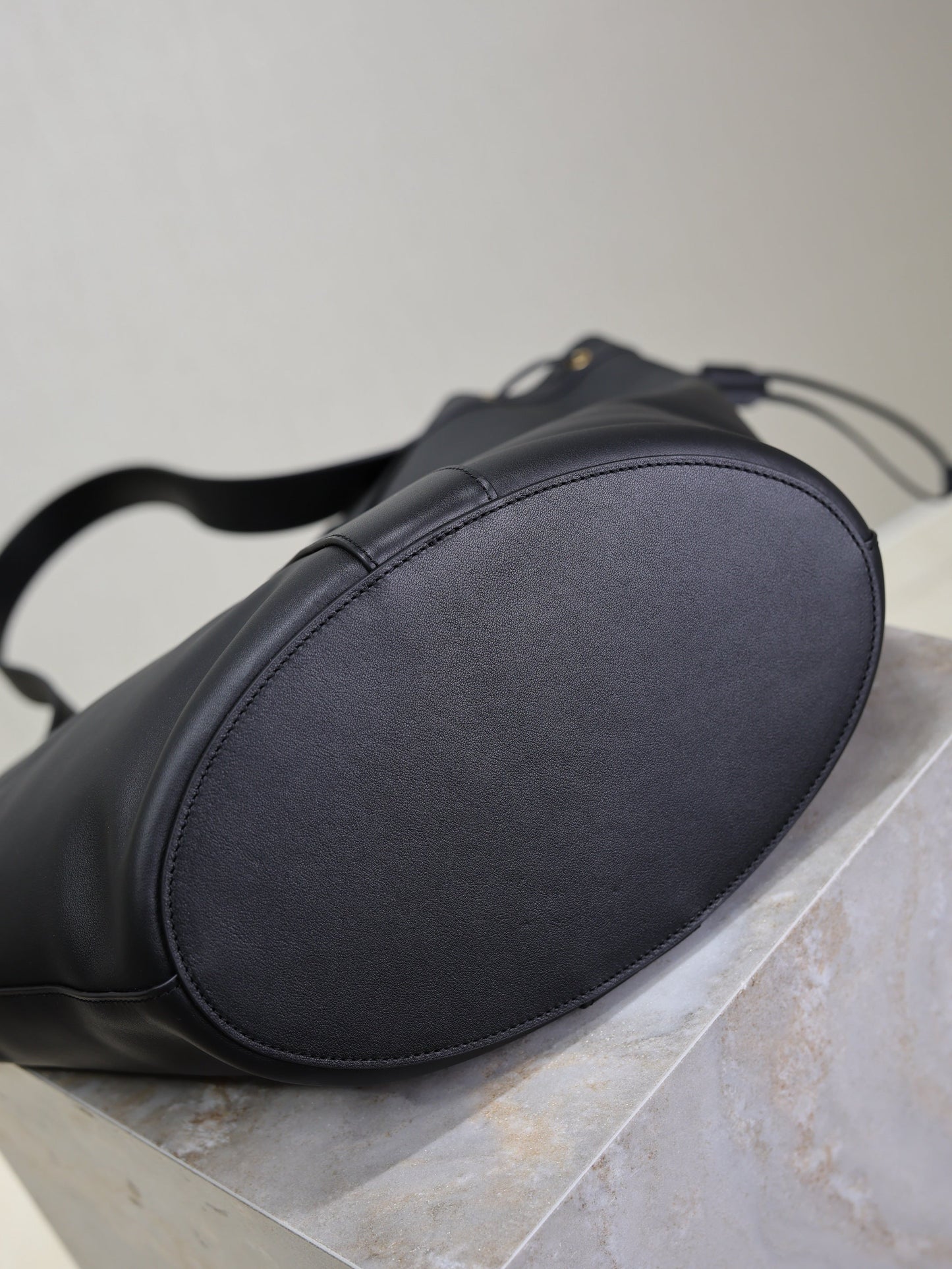 Prada Y Large Leather HOBO Bag Black Leather