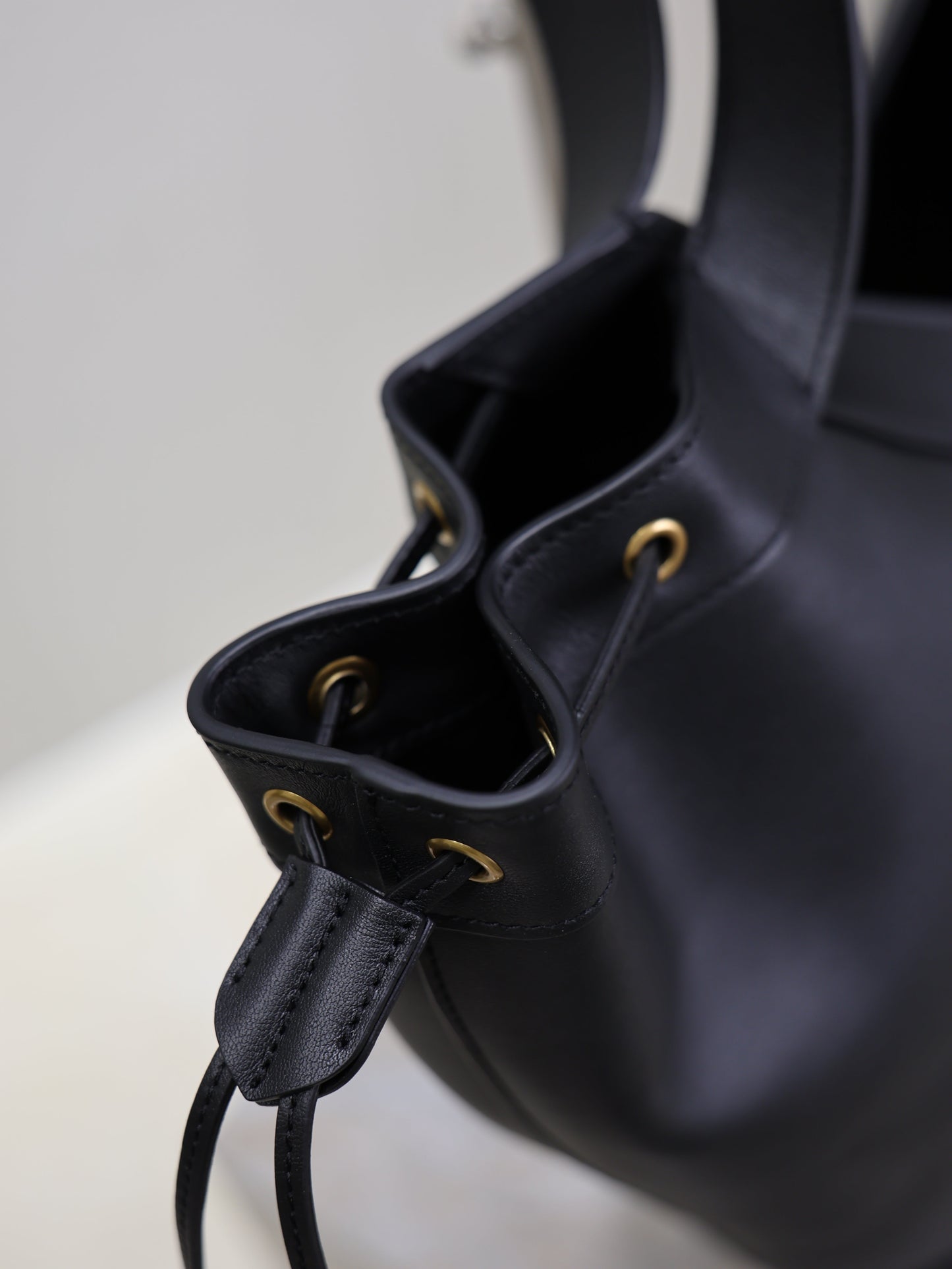 Prada Y Large Leather HOBO Bag Black Leather