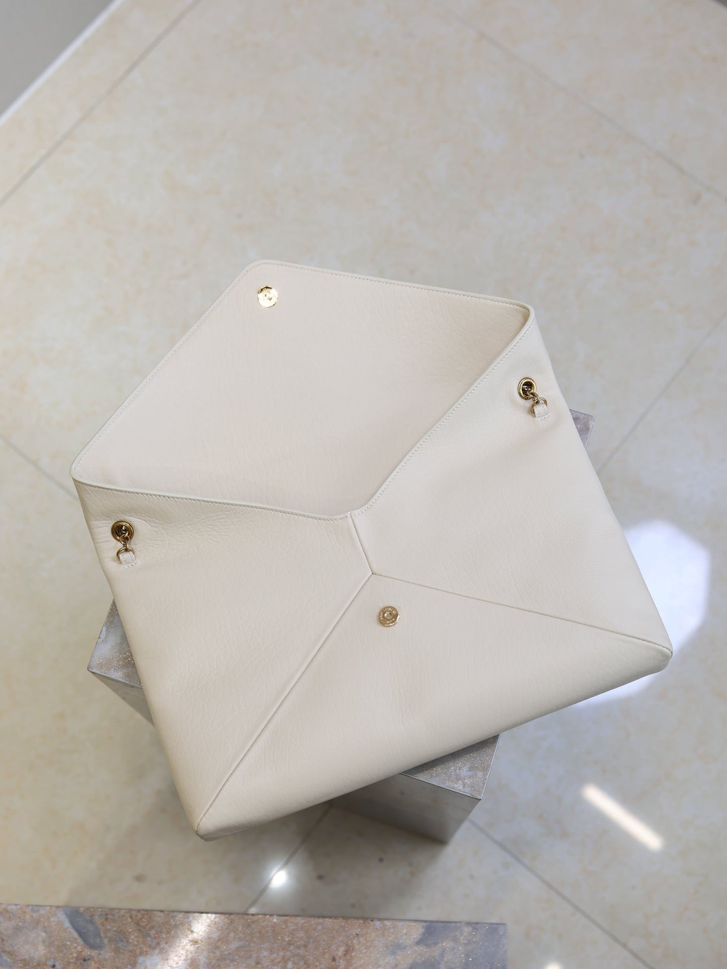 Prada Cassandre XXL Bag 35cm White Lambskin Light GHW