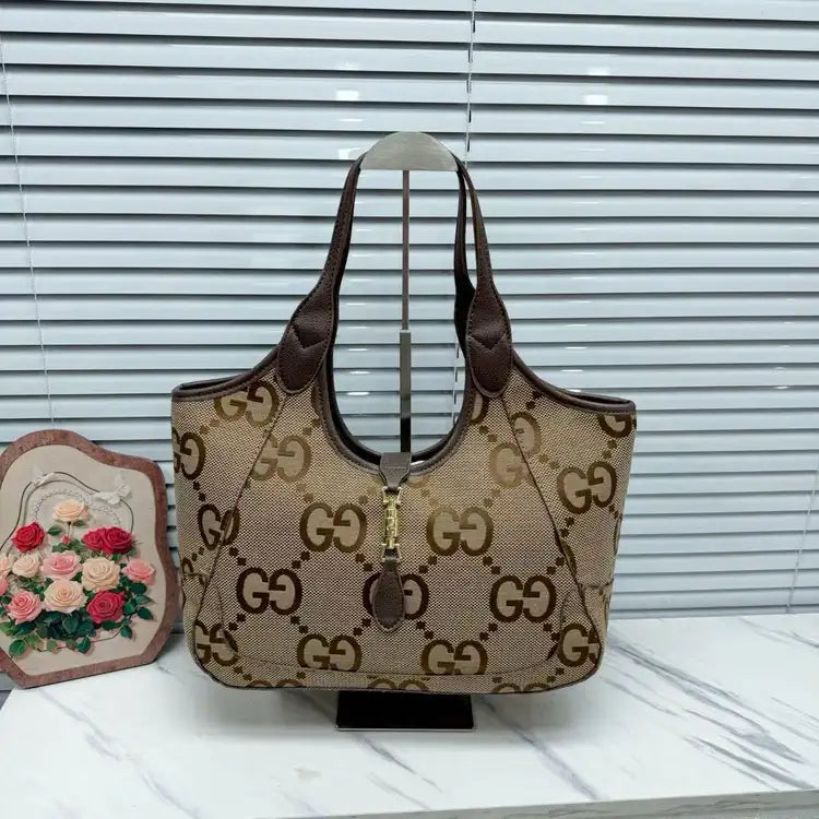 Luxury Vintage Large Capacity Tote Bag, Commuter Shoulder Bag