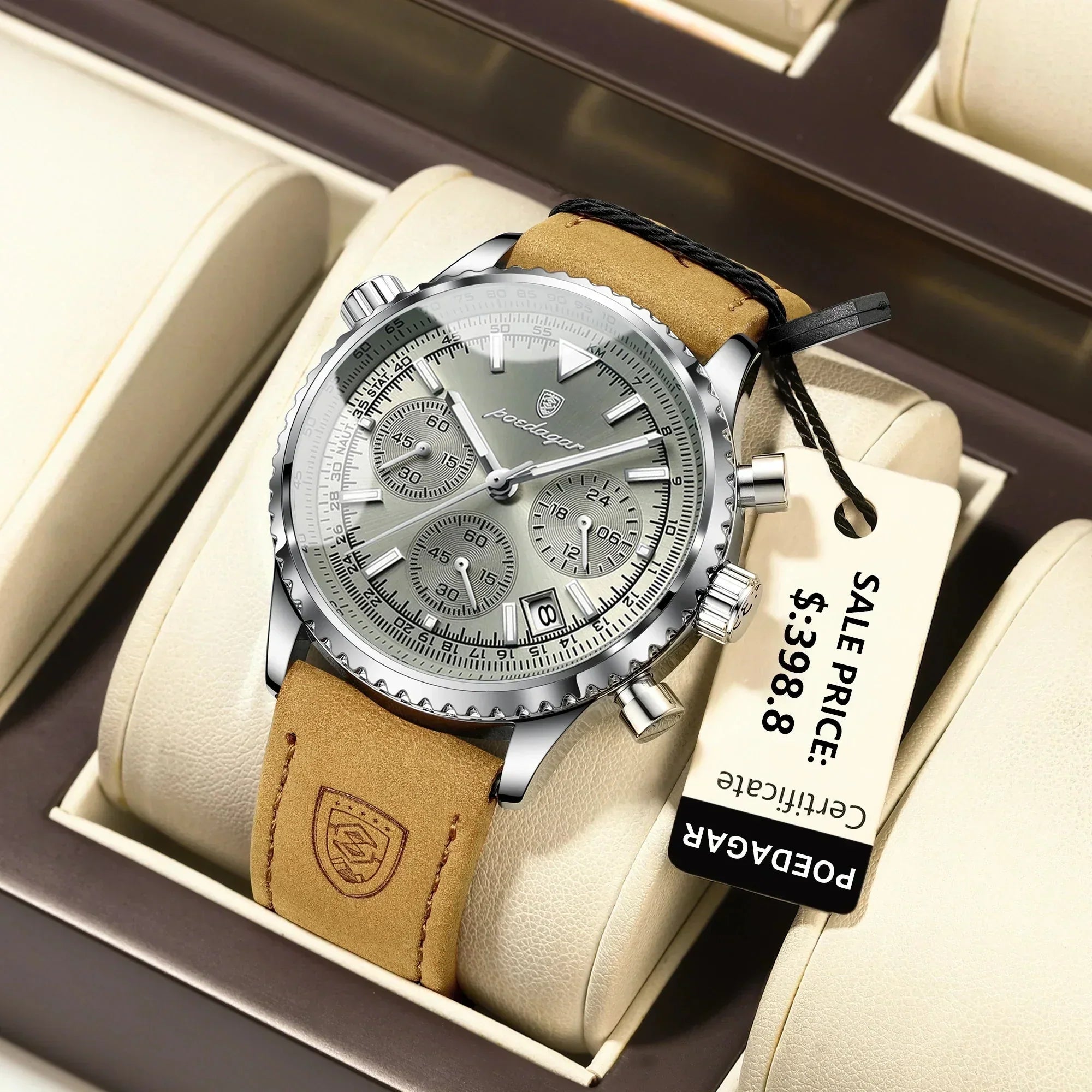 Mystic Veil Phantom Quartz – Illuminated Blackstone Luxury Watch