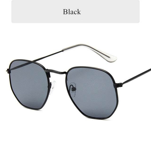 Oulylan Vintage Polygon Sunglasses Women Men Brand Metal Frame Sun Glasses Ladies UV400 Female Luxury Polygonal Sunglass Males-sss-12