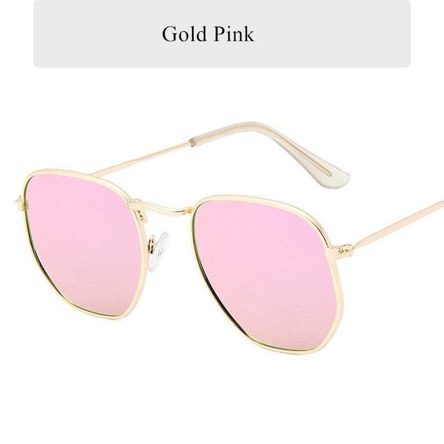 Oulylan Vintage Polygon Sunglasses Women Men Brand Metal Frame Sun Glasses Ladies UV400 Female Luxury Polygonal Sunglass Males-sss-12
