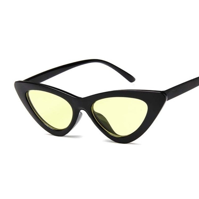 New Retro Fashion Sunglasses Women Brand Designer Vintage Cat Eye Black White Sun Glasses Female Lady UV400 Oculoss-sss-12