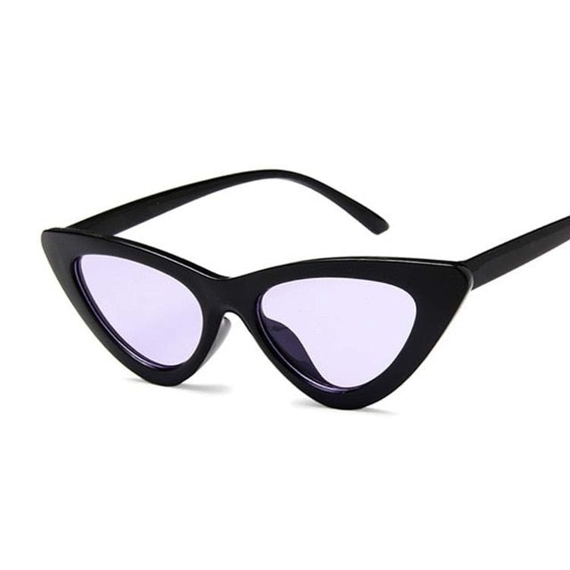 New Retro Fashion Sunglasses Women Brand Designer Vintage Cat Eye Black White Sun Glasses Female Lady UV400 Oculoss-sss-12