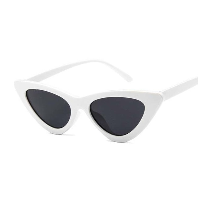 New Retro Fashion Sunglasses Women Brand Designer Vintage Cat Eye Black White Sun Glasses Female Lady UV400 Oculoss-sss-12