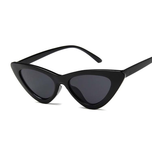 New Retro Fashion Sunglasses Women Brand Designer Vintage Cat Eye Black White Sun Glasses Female Lady UV400 Oculoss-sss-12