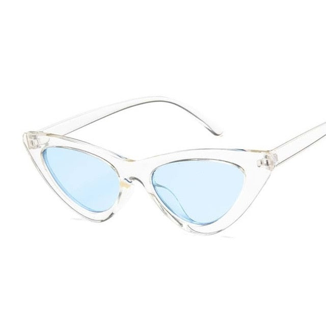 New Retro Fashion Sunglasses Women Brand Designer Vintage Cat Eye Black White Sun Glasses Female Lady UV400 Oculoss-sss-12