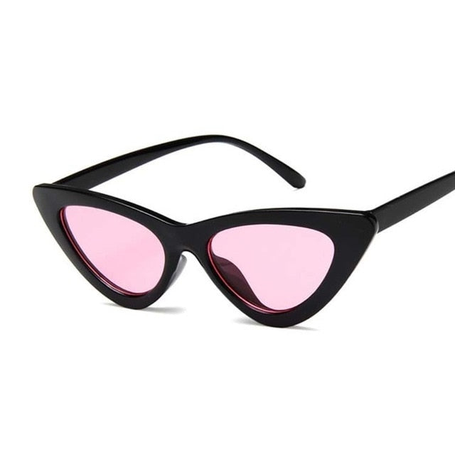 New Retro Fashion Sunglasses Women Brand Designer Vintage Cat Eye Black White Sun Glasses Female Lady UV400 Oculoss-sss-12