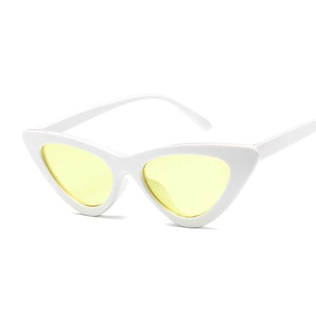 New Retro Fashion Sunglasses Women Brand Designer Vintage Cat Eye Black White Sun Glasses Female Lady UV400 Oculoss-sss-12