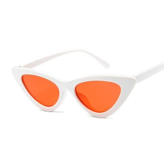 New Retro Fashion Sunglasses Women Brand Designer Vintage Cat Eye Black White Sun Glasses Female Lady UV400 Oculoss-sss-12