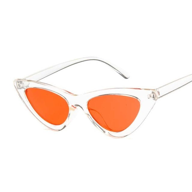 New Retro Fashion Sunglasses Women Brand Designer Vintage Cat Eye Black White Sun Glasses Female Lady UV400 Oculoss-sss-12