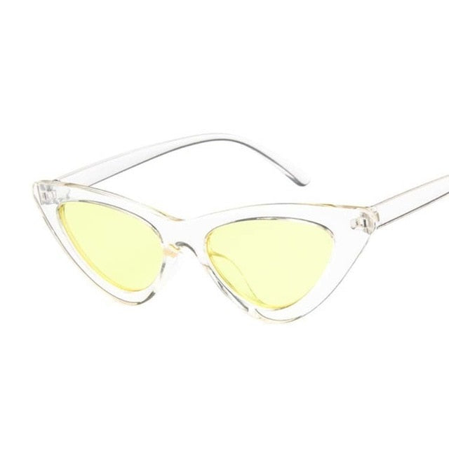 New Retro Fashion Sunglasses Women Brand Designer Vintage Cat Eye Black White Sun Glasses Female Lady UV400 Oculoss-sss-12