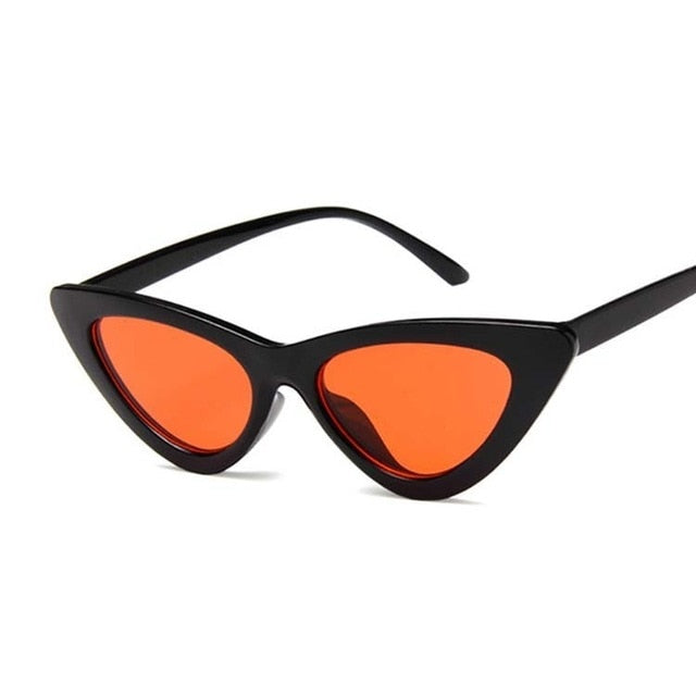 New Retro Fashion Sunglasses Women Brand Designer Vintage Cat Eye Black White Sun Glasses Female Lady UV400 Oculoss-sss-12